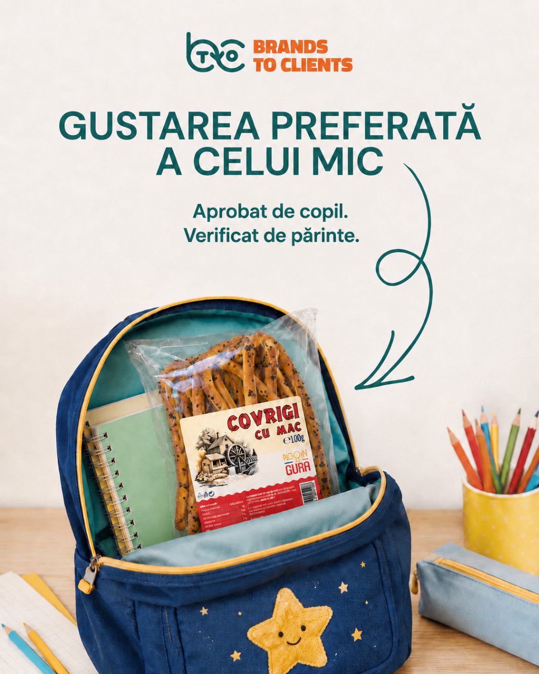 Covrigi Ploo'N Gură, gustarea celui mic
