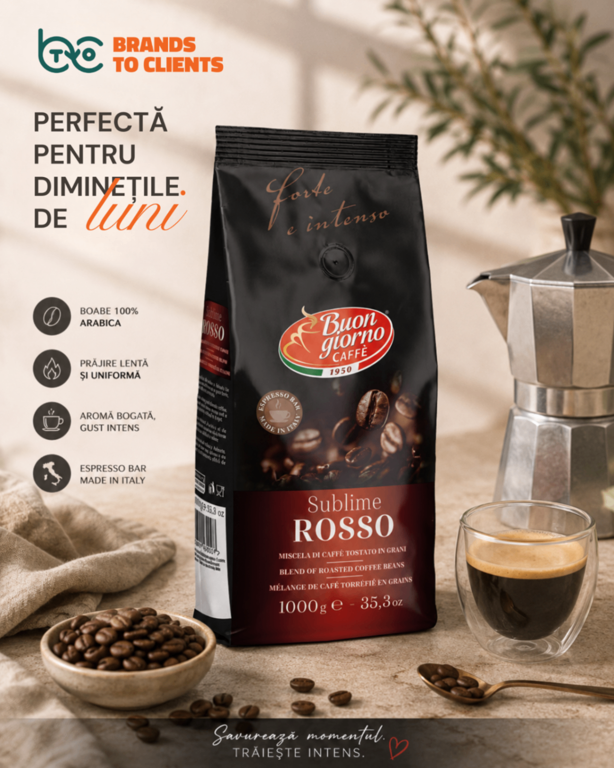 Caffè Buongiorno, dimineți italiene
